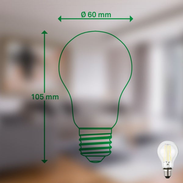 2er Set LED Leuchtmittel E27 LED Lampe A60 Warmweiß Effizienzklasse A
