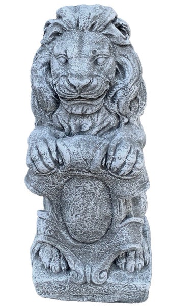 Steinfigur Löwe als Gartendekoration aus witterungsbeständigem Material