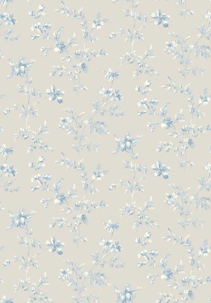 Borastapeter Tapete Blumen Beige - 53 cm x 10.05 m - 660925