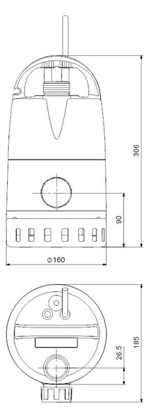 Grundfos Kellerentwässerungspumpe Unilift CC-7 M1 1x230V 0,38kW, 96280967