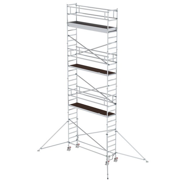 MUNK Aluminium-Rollgerüst mit Ausleger 3,00x0,75m Plattform 9,55m AH