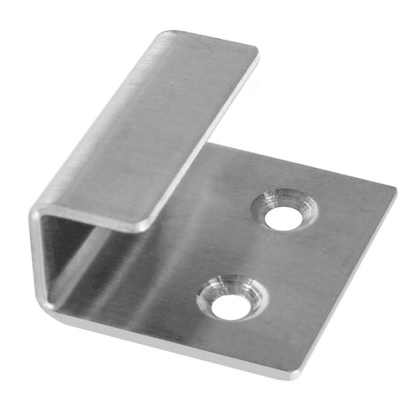 J-förmiger Metallhaken mit zwei Befestigungslöchern für die Montage.