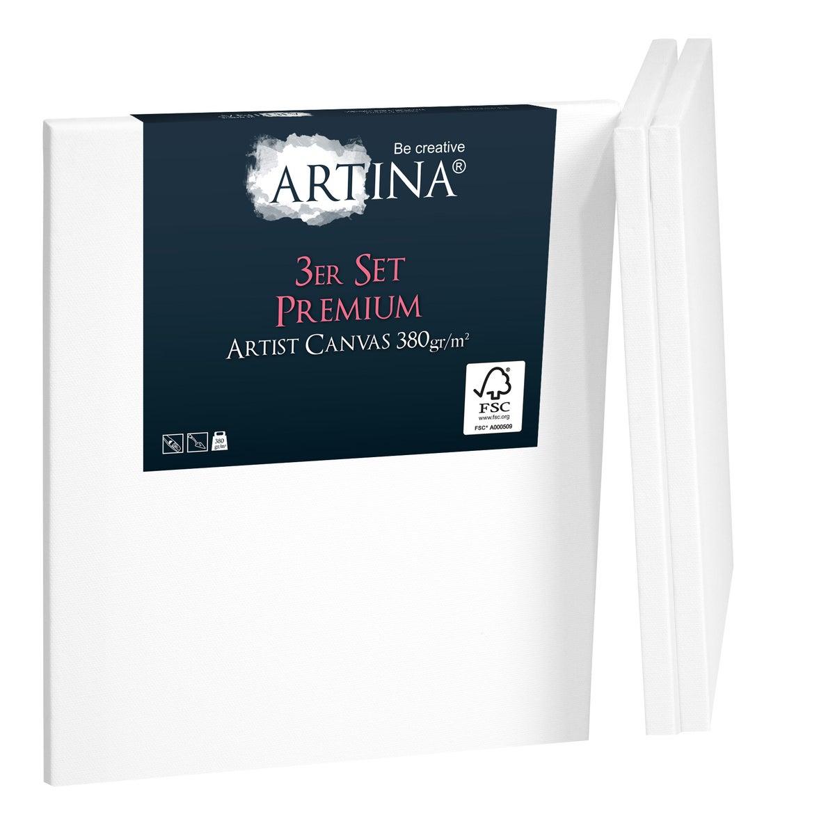 Artina Premium Keilrahmen 40x40cm FSC (3tlg)