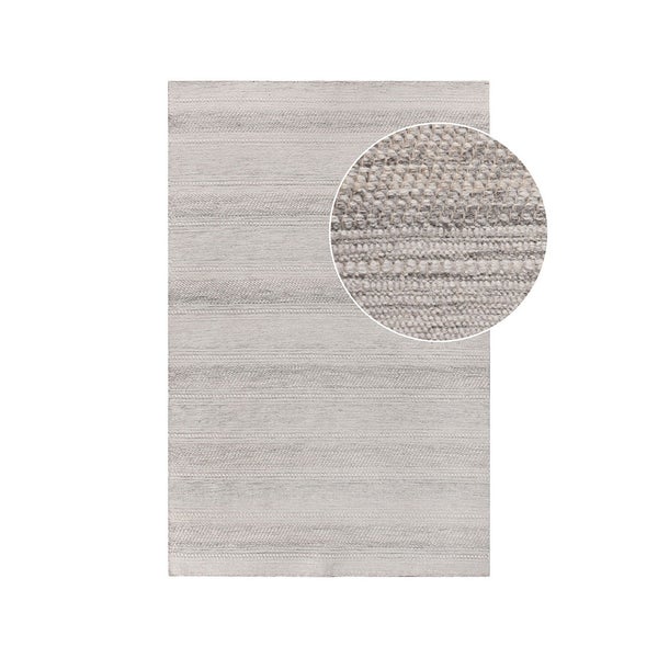 Adoni Teppich handgewebt 160x230cm offwhite, hellgrau. 160 X 230 X 1 cm