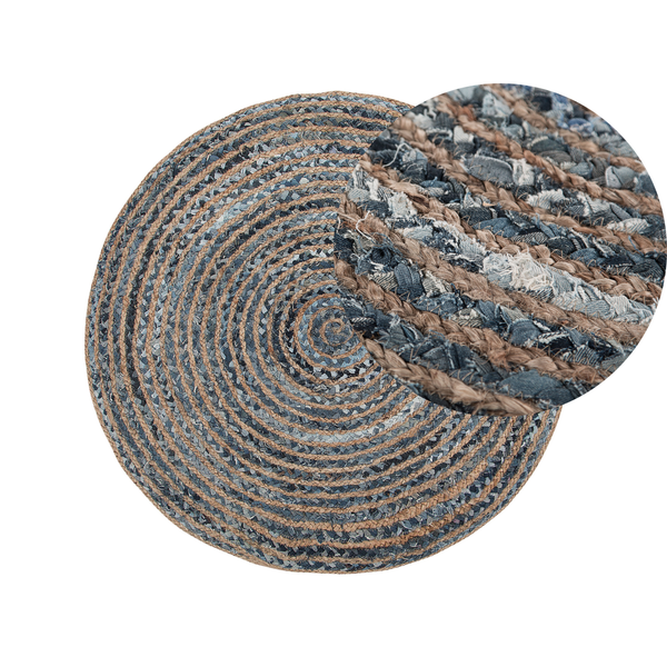 Teppich MASLAK Grau ø 120 cm Jute