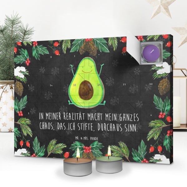 Mr. & Mrs. Panda Duftkerzen Adventskalender Avocado Glücklich - Schwarz