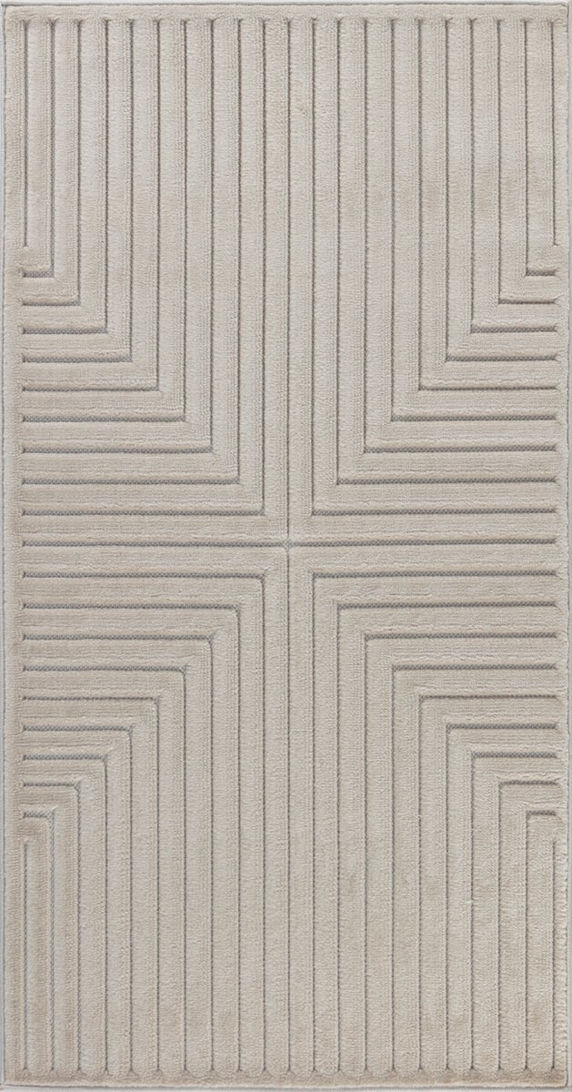 Moderner Skandinavischer Teppich für Innen-/Außenbereich - Beige - 80x150cm - KIYOSHI