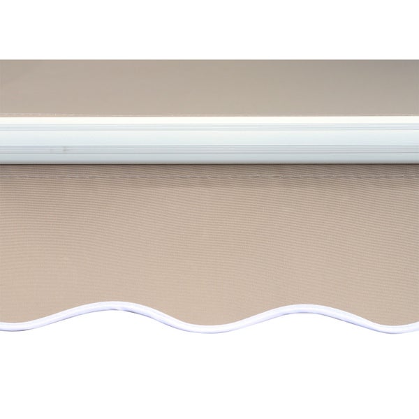 Outsunny Gelenkarmmarkise, Verstellbare Klemmmarkise,  4,5 x 3m, 100% Polyester (280g/m²), Aluminium, Beige