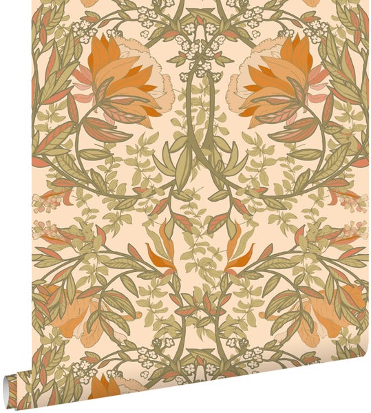 Tapetenrolle mit floralem Muster