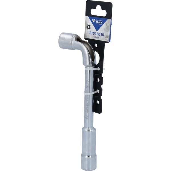 Brilliant Tools Pfeifensteckschlüssel 15 mm, gewinkelter Sechskant-Steckschlüssel.