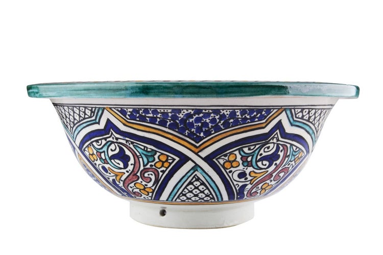 Keramik Waschbecken mit Muster