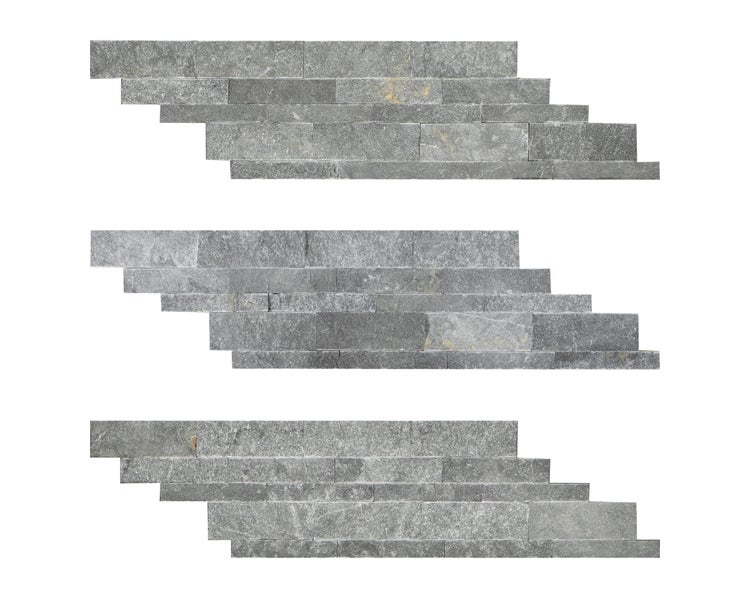 Wohnrausch Wandverblender Naturstein Marmor Paneele BLACK, mittelgrau