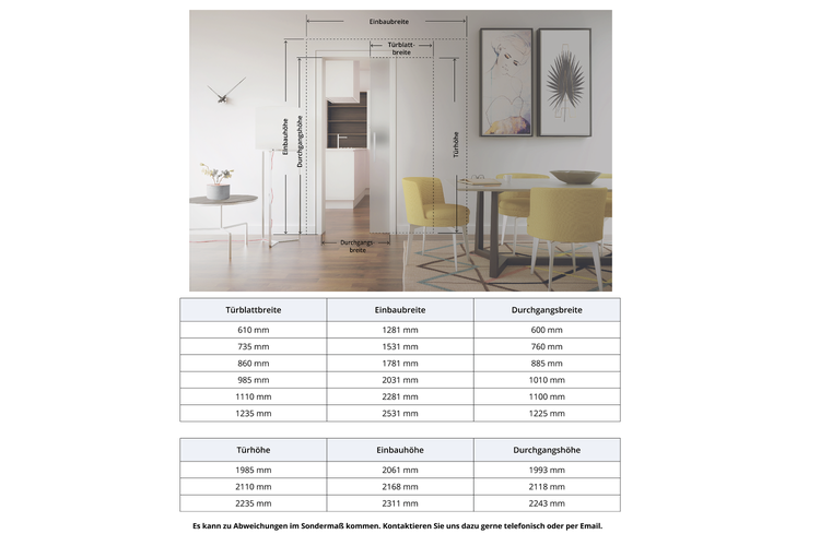 Umrüstset - Glasklemmbeschlag - passend für ClassicPocket Systeme