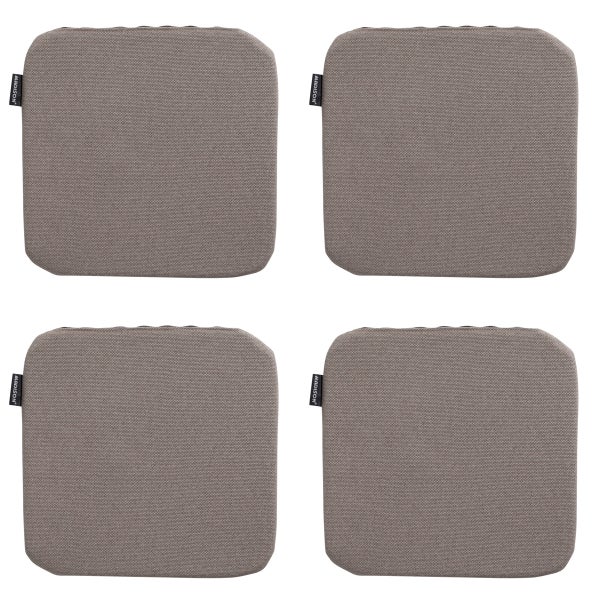Sitzkissen Manchester taupe - Ca. 40x40 cm - 4er-Set