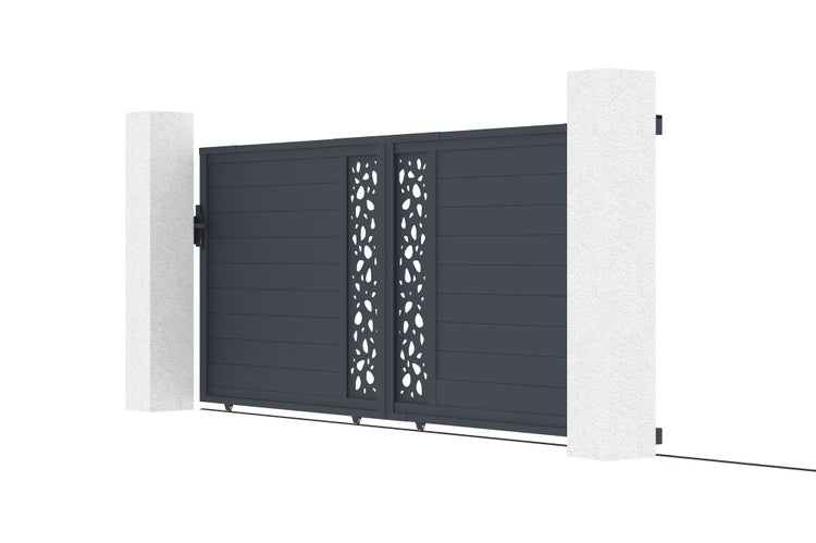 Schiebetor aus Aluminium 4m SUNNY 400C160 Grau