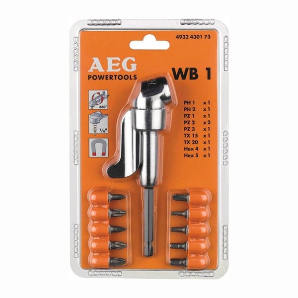 AEG Power Tools WB 1 Winkelvorsatz mit Bit-Set