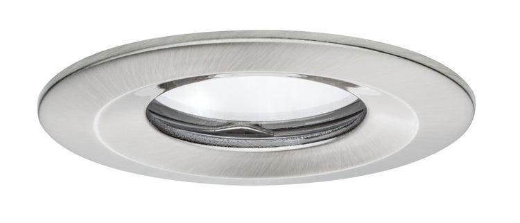 LED Einbauleuchte Nova Plus Coin starr IP65 rund 78mm Coin 6W 470lm 230V dimmbar 2700K Eisen gebürstet
