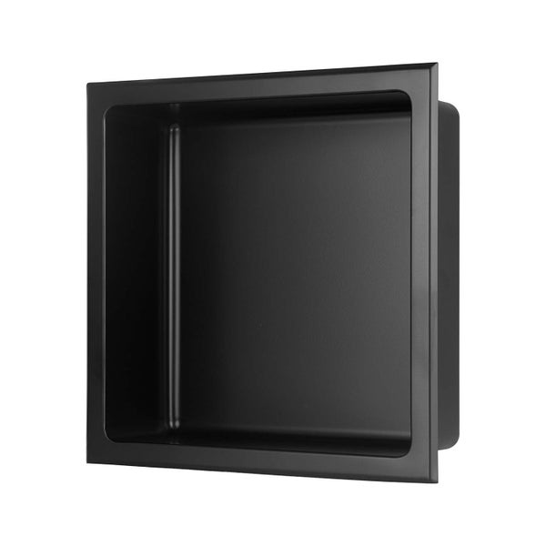 Modernes Badezimmer mit Wandtoilette, Nische und Betätigungsplatte
