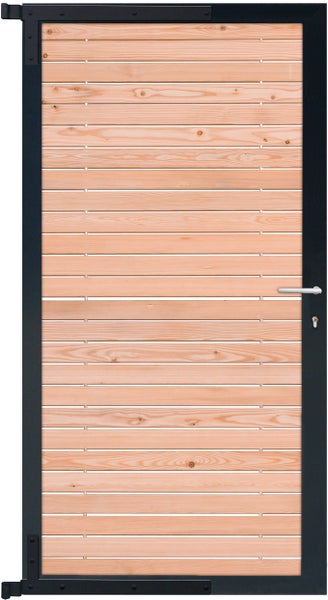 GartenLand Steckzauntor Malmö 90 x 175 cm Holz Douglasie PEFC Aluminium Anthrazit