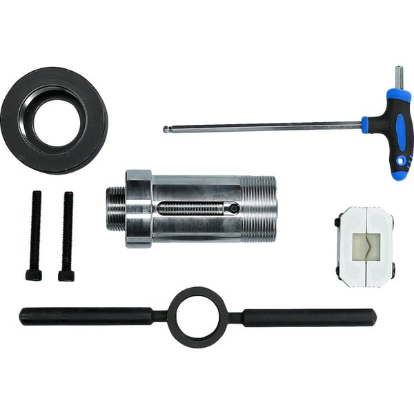 Werkzeugset für Bohrmaschinen mit Sechskantschlüssel, Spannmutter, Spannzange und Schrauben