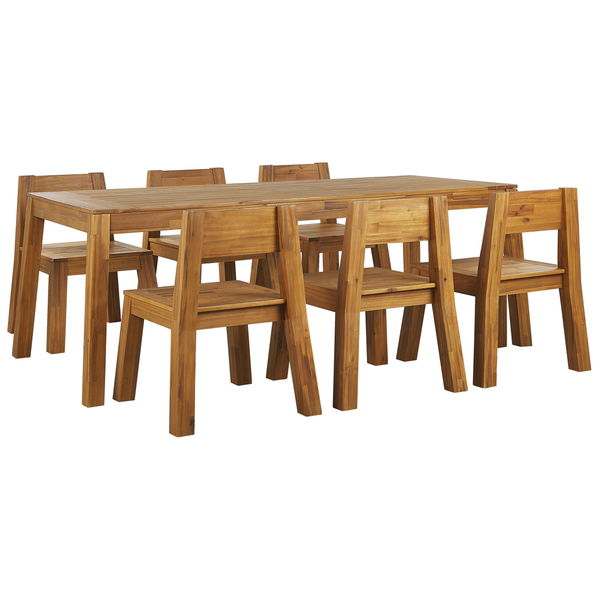 Gartenmöbel Set 6-Sitzer LIVORNO Akazienholz Braun