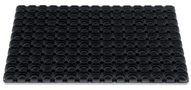 Ringmatte 40 x 60 cm Geschlossener Boden Schwarz