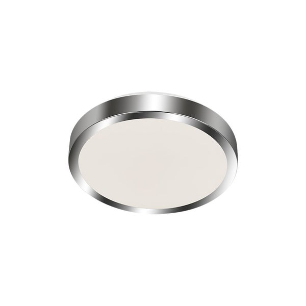 LED Badleuchte Deckenleuchte IP44 15W silber Metall-Kunststoff Ø 29 cm Briloner