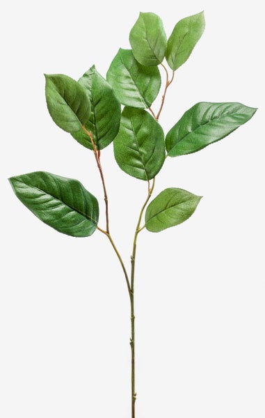 Künstlicher Laubzweig mit grünen Blättern für die Dekoration.