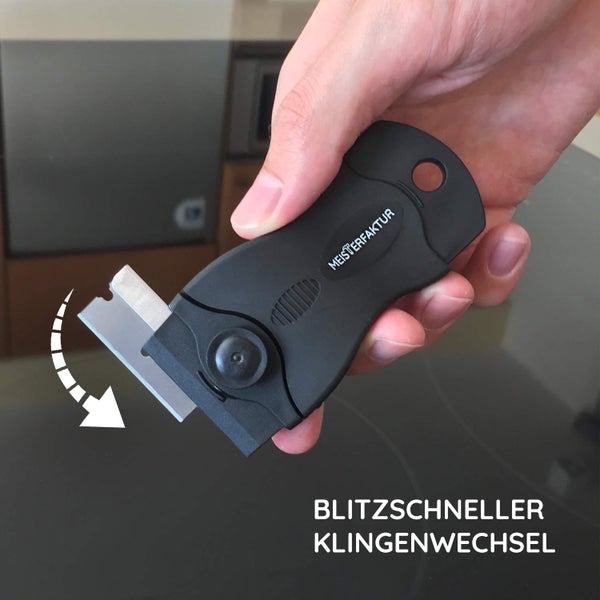 Meisterfaktur Ceranfeldschaber für Backofen, Induktionskochfeld & Ceranfeld - Schaber für Kochfeld mit 13 Klingen - für eine saubere Herdplatte!