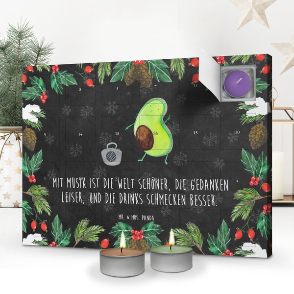 Mr. & Mrs. Panda Duftkerzen Adventskalender Avocado Tanzen - Schwarz
