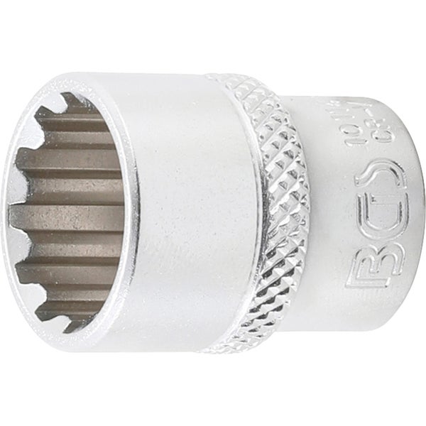BGS Steckschlüssel-Einsatz Gear Lock Antrieb Innenvierkant 6,3 mm (1/4) SW 14 mm - 10114