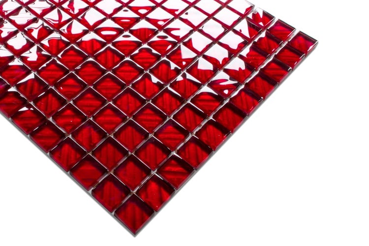 Glasmosaik auf Netz für Bad und Küche 30cm x 30cm  - Red Hot Chili Peppers