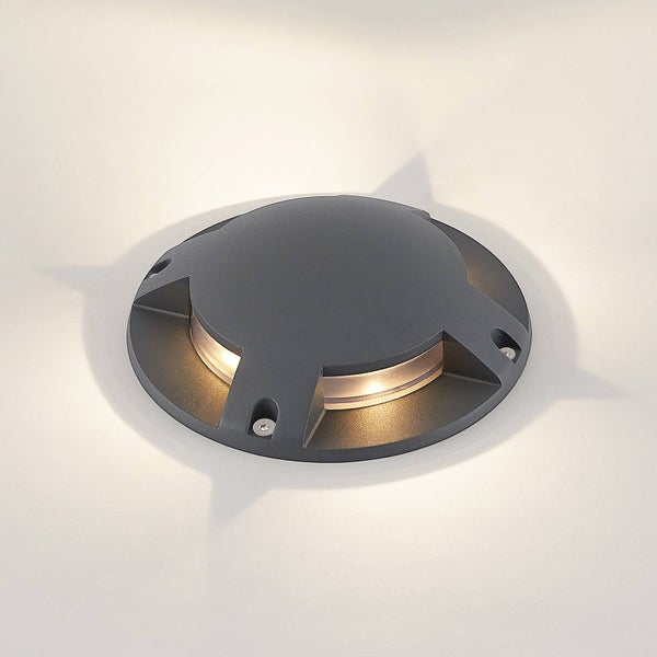 Lindby LED Außenleuchte Cormac (wasserdicht (Modern) in Schwarz aus Aluminium (4 flammig, ) - Außenstrahler außen Spot für Garten Terasse Balkon & Haus