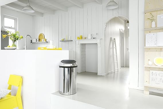 Brabantia Abfallbehälter Mit Soft Touch Öffnung 60 Liter HxBxT 71 x 40 x 40 cm Metall Edelstahl