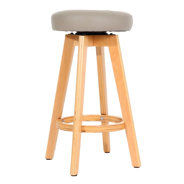 Barhocker mit Drehfunktion und Holzbeinen