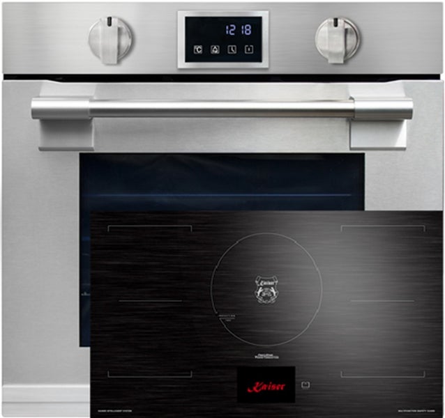Einbau Backofen mit Edelstahlfront und Induktionskochfeld von Kaiser.