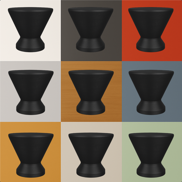 Schwarzer Möbelknopf aus Holz