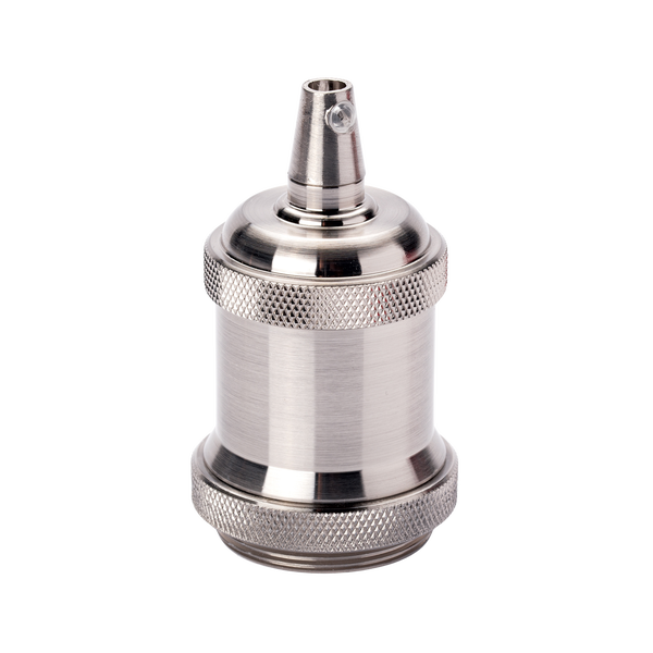 Dekorative Lampenfassung E27, Industrial-Style, E27 Silber