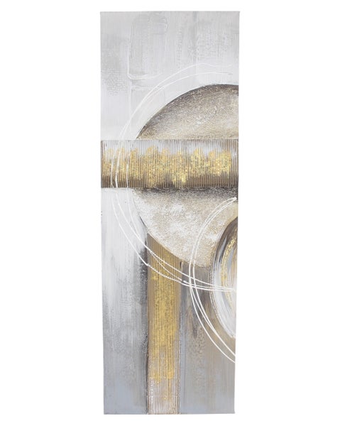 FRANK FLECHTWAREN | Wandbild Modern, 30 x 3 x 90 cm, HOLZ, TEXTIL