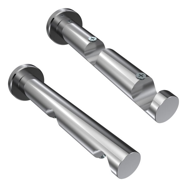 Zwei Gardinenstangenhalter zur Wandmontage