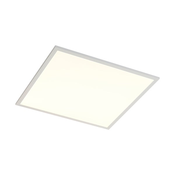 Quadratisches LED-Panel Deckenleuchte mit flachem Rahmen und gleichmäßiger Lichtfläche.