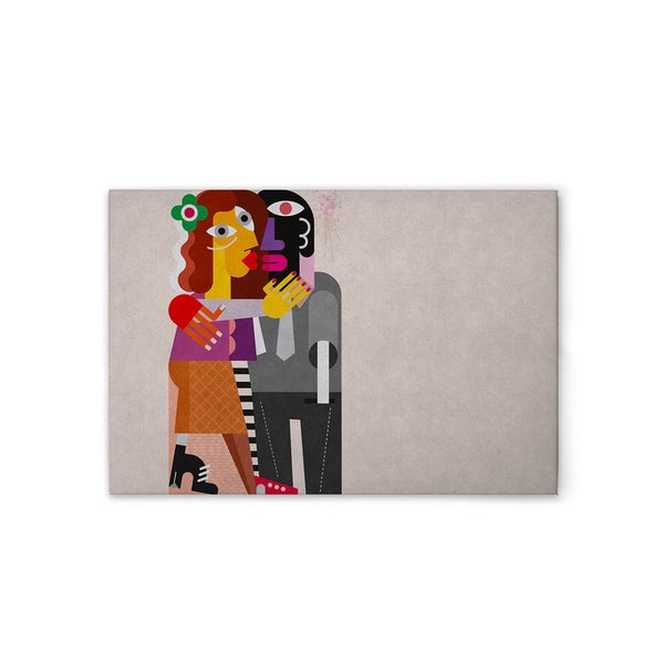 Abstraktes Bild eines Paares auf Leinwand