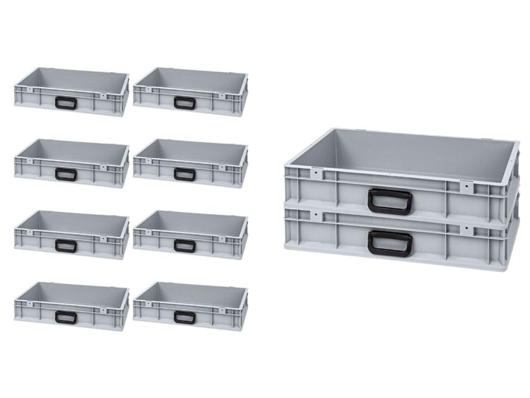 PROREGAL Spar Set 10x Eurobox Nextgen Portable Uno HxBxT 12 x 40 x 60 cm 23 Liter Eurobehälter Transportbox Transportbehälter Stapelbehälter
