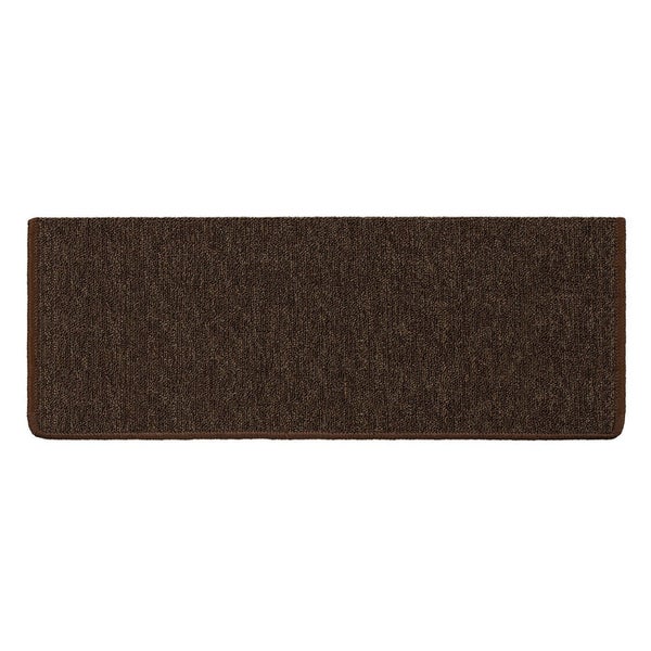 FLOORDIREKT Stufenmatte London - mit Umkettelung - Dunkelbraun - Rechteckig - 23,5 x 65 cm