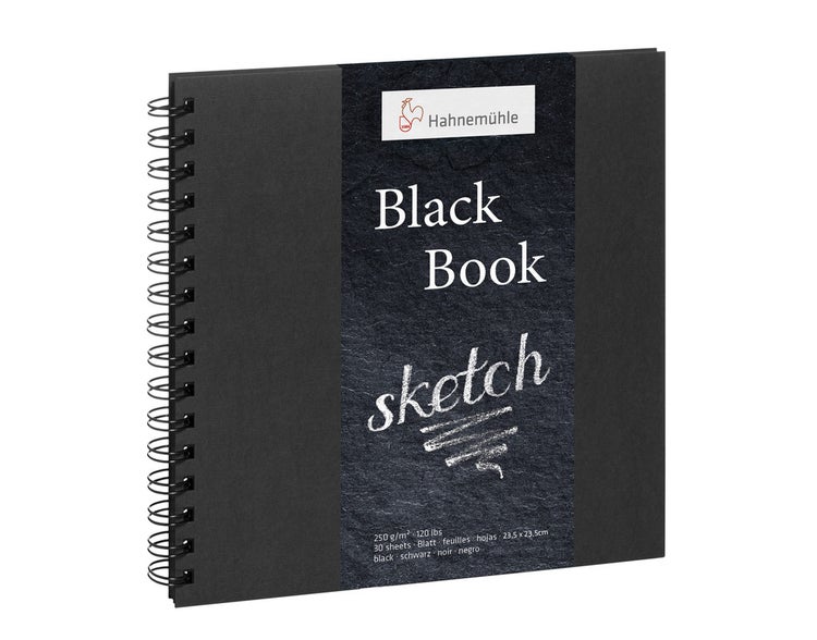 Hahnemühle Papier Black Book, 23,5 x 23,5 cm, 250 g/m²