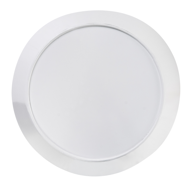 Runde LED-Einbauleuchte in Weiß für die Decke.