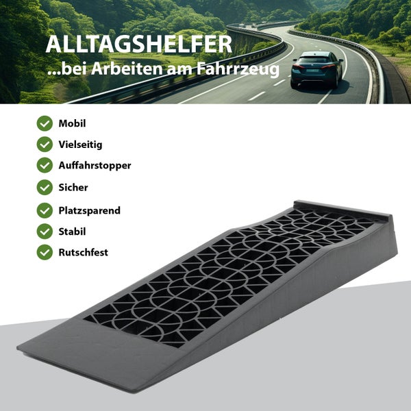 Auffahrkeil für Fahrzeuge zur Erleichterung von Reparaturarbeiten