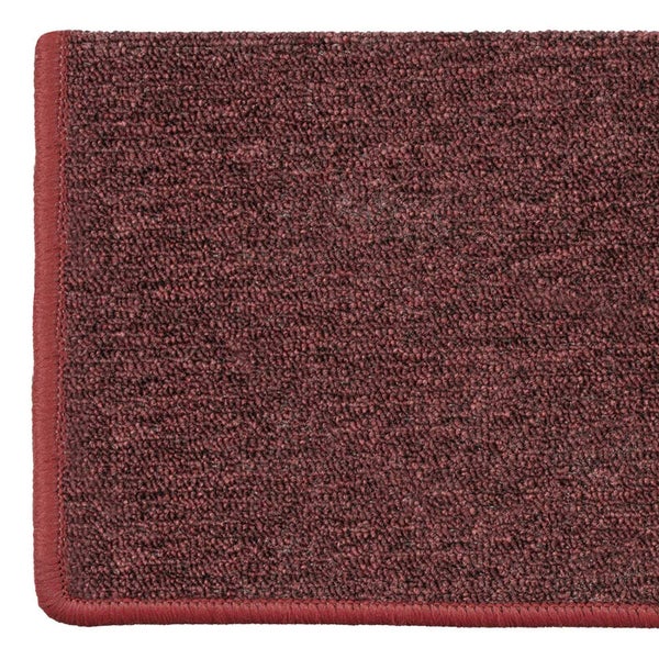 FLOORDIREKT Stufenmatte London - mit Umkettelung - Weinrot - Rechteckig - 23,5 x 65 cm