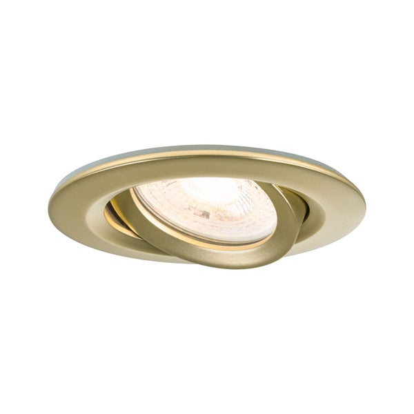 LED Einbauleuchte Nova Plus 3er-Set IP65 rund 93mm 30° GU10 3x6W 3x460lm 230V dimmbar 2700K Gold matt