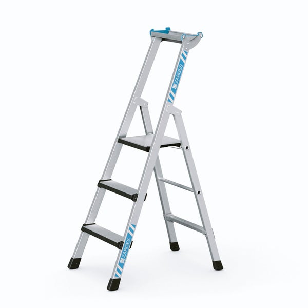 Aluminium-Trittleiter mit drei Stufen und Haltebügel